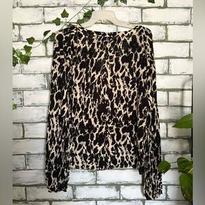 Urban Outfitters patterned blouse with bell sleeves